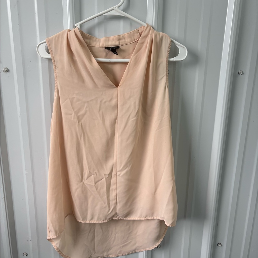 Elegant Peach Sleeveless Top